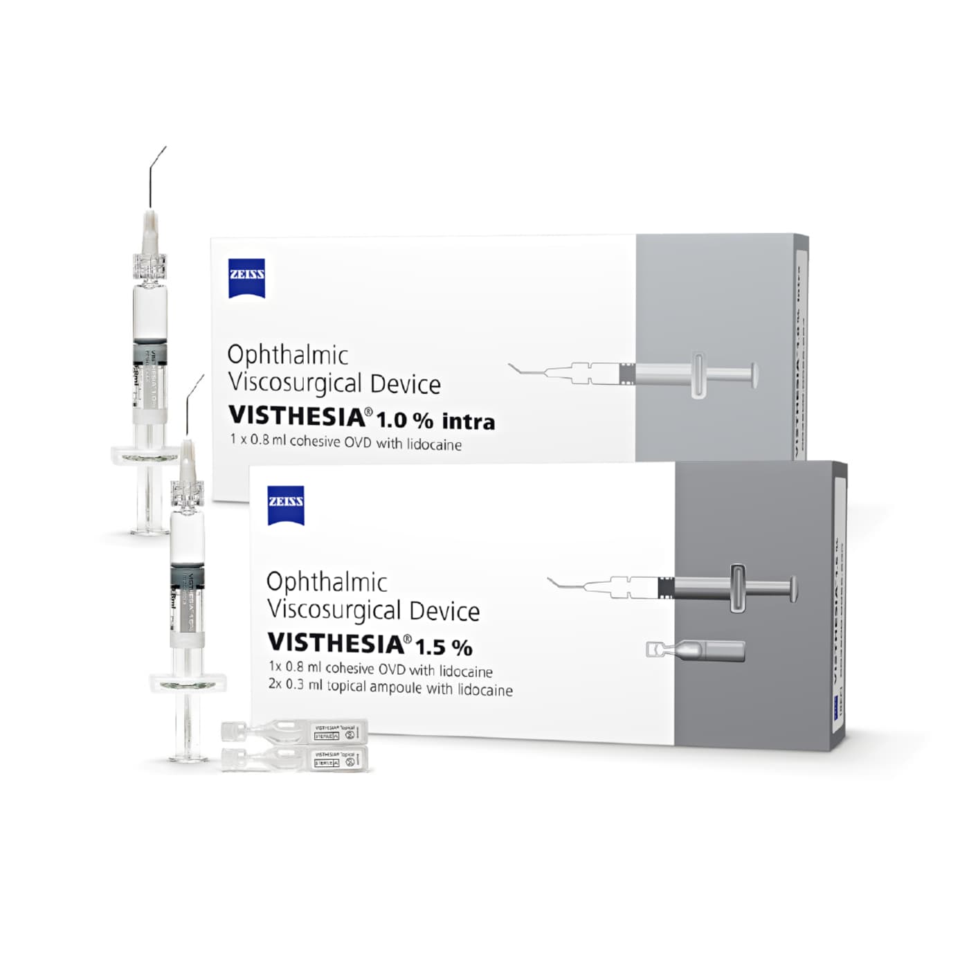 VISTHESIA OVD product image-package and syringe Arrangement Image (med-zoom)